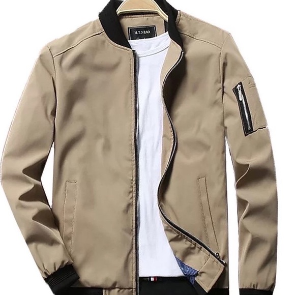 Spring New Men Zipper Bomber Jacket Men Casual Streetwear Hip Hop Slim Fit - Picture 13 of 14